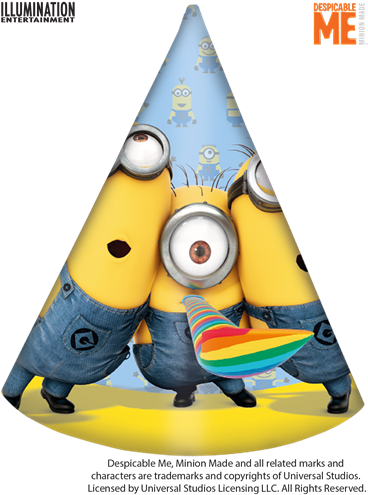 Minions Party Hats Larger Photo - 6 Lovely Minions Paper Cone Hats (375x500), Png Download