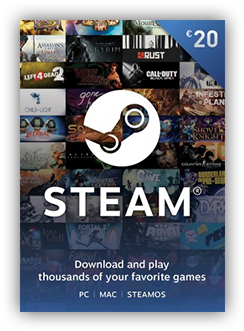 €20 Steam Gift Card - Steam Gift Card 5 Euro (600x458), Png Download