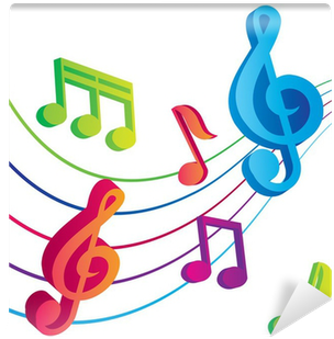 Vector Musical Notes Vector Background Wall Mural • - Notas Musicales Vector (400x400), Png Download