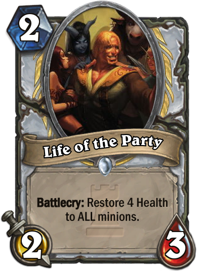 A Karazhan-inspired Minion, Life Of The Party - Old Hearthstone Cards (400x543), Png Download