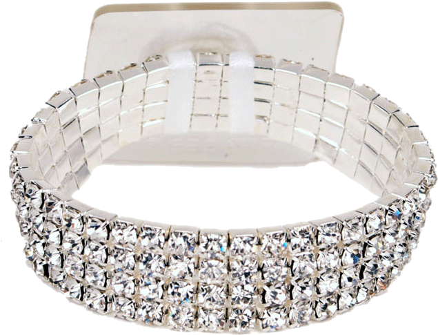 Floral Corsage Bracelet - Rock Candy Silver Corsage Bracelet (644x500), Png Download