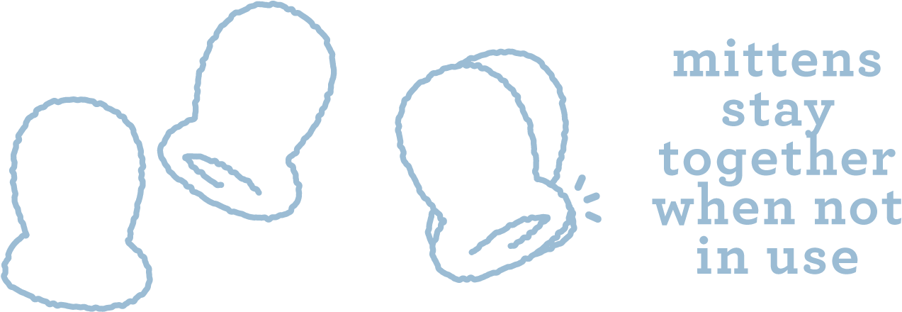 Each Mitten Has A Magnet On The Back To Keep The Pair - Graphics (1401x534), Png Download