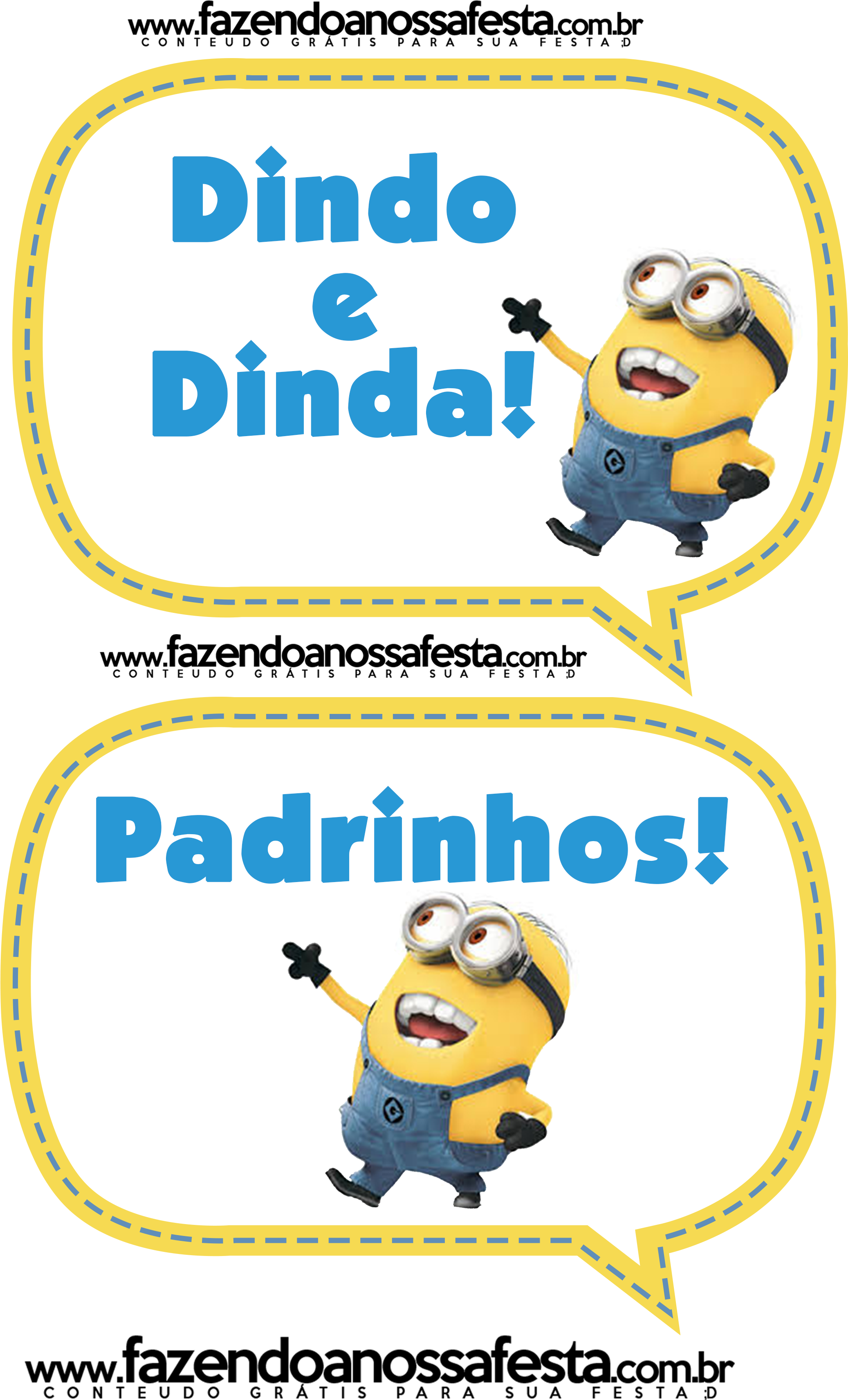Plaquinhas Divertidas Dos Minions Minion Party, Tent - Plaquinhas Para Aniversario Dos Minions (2480x3508), Png Download