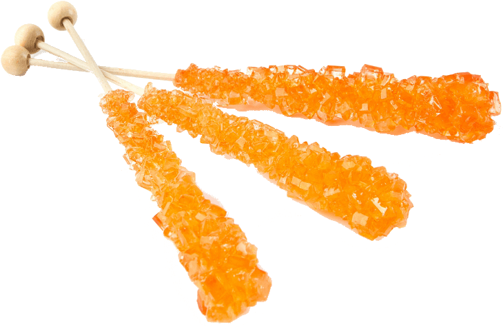 Rock Candy On A Stick - Orange Rock Candy (800x800), Png Download