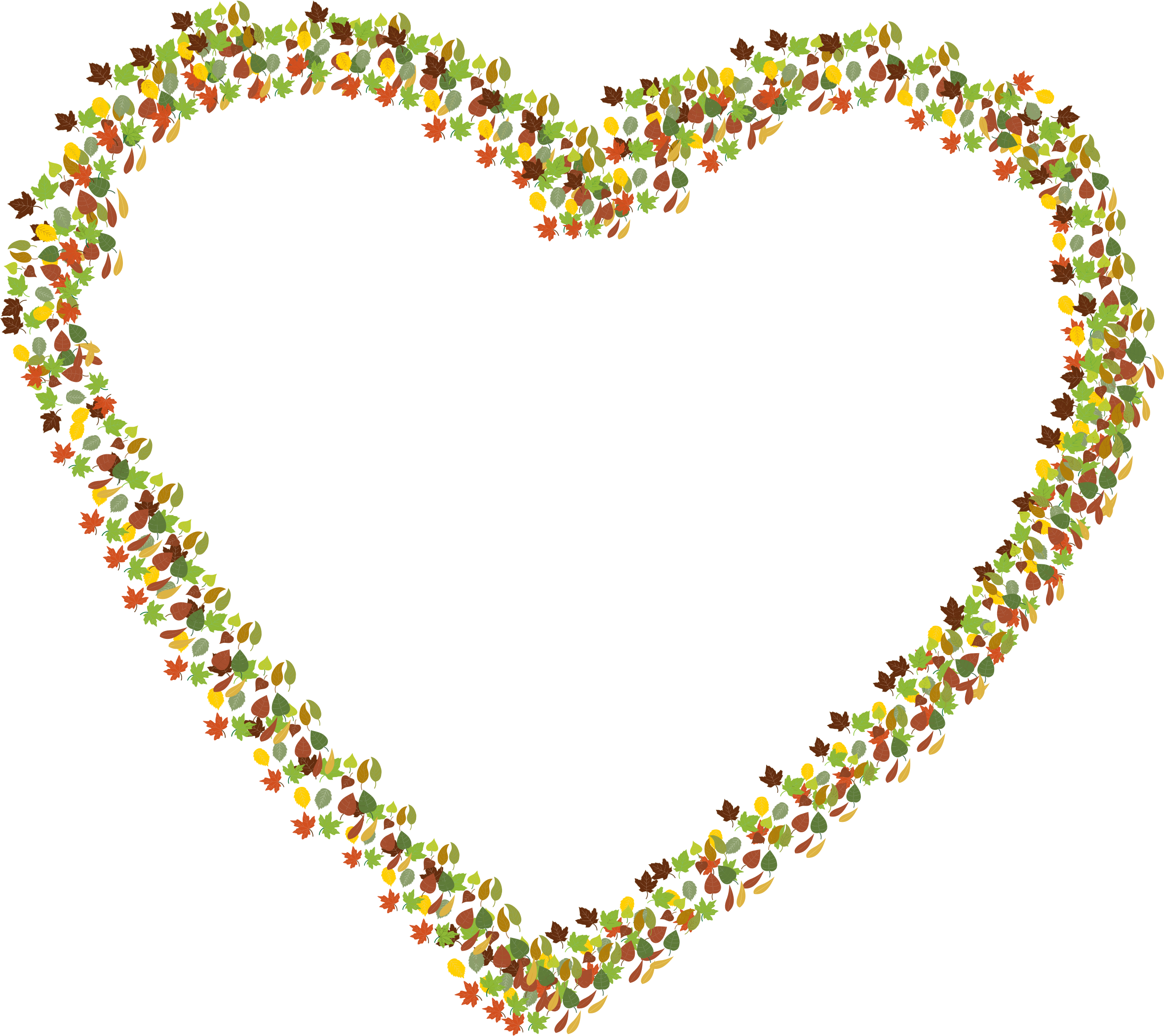 Big Image - Heart Leaves (2358x2100), Png Download