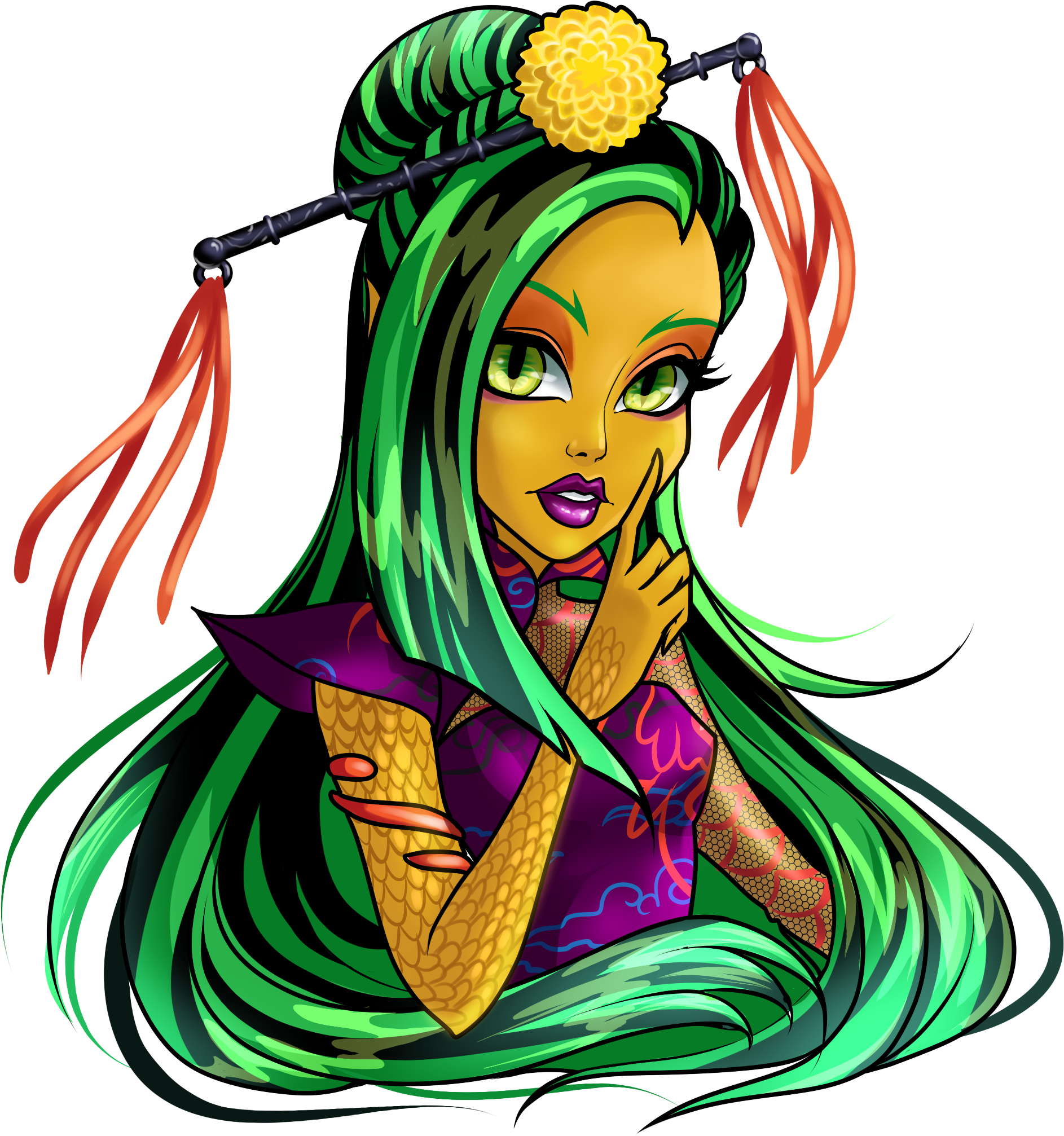 Monster High Images Jinafire Long Monster High Hd Wallpaper - Monster High Jinafire Long Anime (2200x2492), Png Download