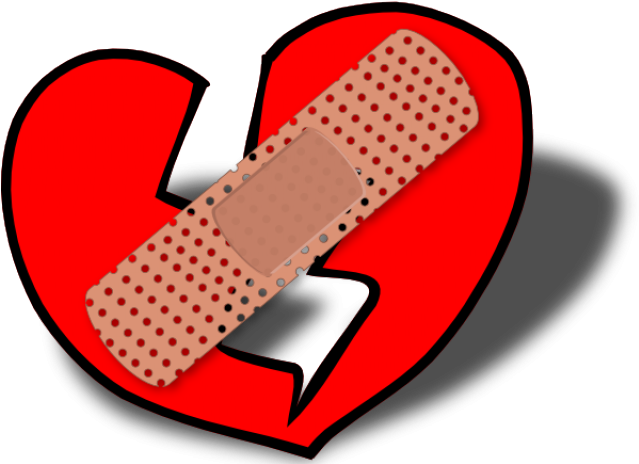 Band Aid Broken Heart (640x480), Png Download