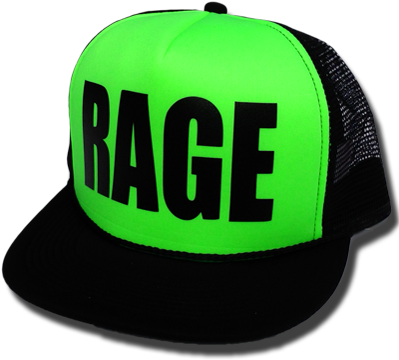 Rage Black Green - Pink And Black Hat (400x400), Png Download