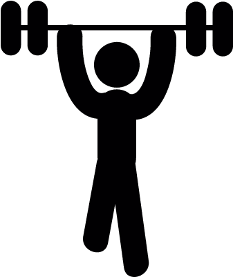 Man Lifting Weights Vector - Icono Deportista Png (400x400), Png Download