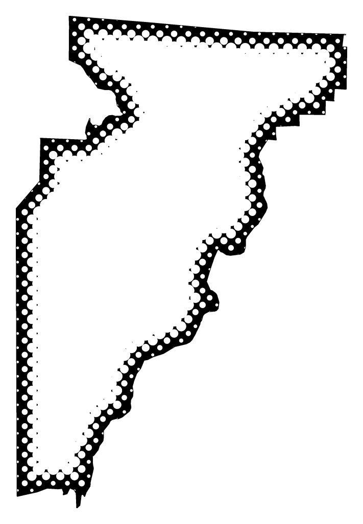 A Map Of Jefferson With Dots Reversed Out Of A Black - Black-and-white (711x1024), Png Download