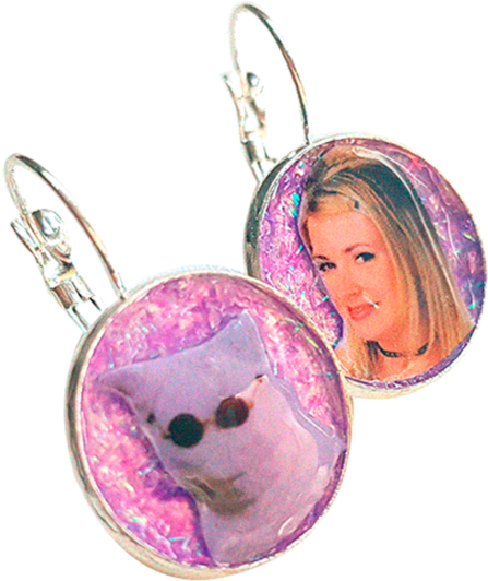 Sabrina Glitter Earring - Earrings (550x550), Png Download