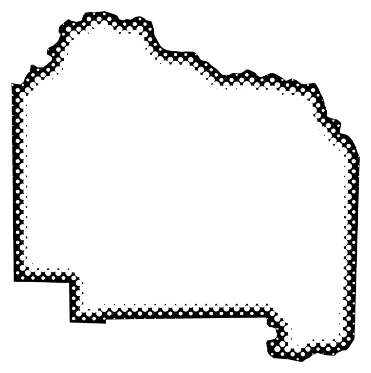 A Map Of Alachua With Dots Reversed Out Of A Black - Silhouette (762x768), Png Download