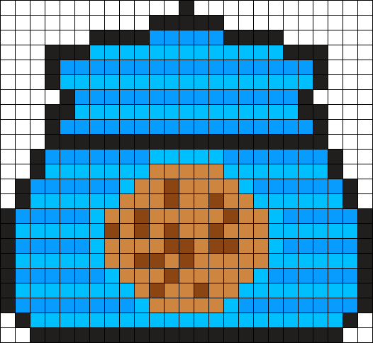 Cookie Jar Perler Bead Pattern / Bead Sprite - Planet Pixel Art (526x484), Png Download