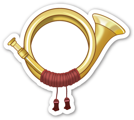 Postal Horn - Postal Horn Emoji Gif (528x470), Png Download