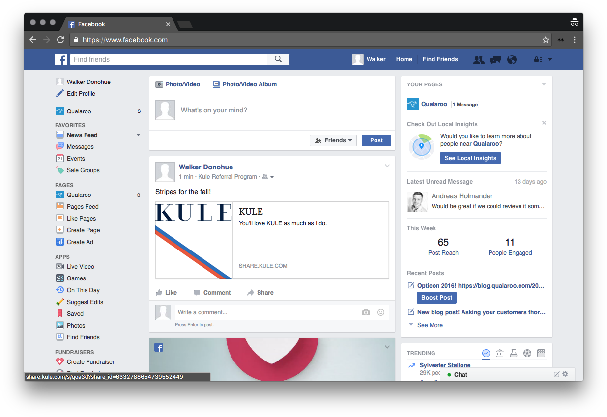 Facebook Referral Kule Referral Program - Referrals On Facebook (1250x862), Png Download