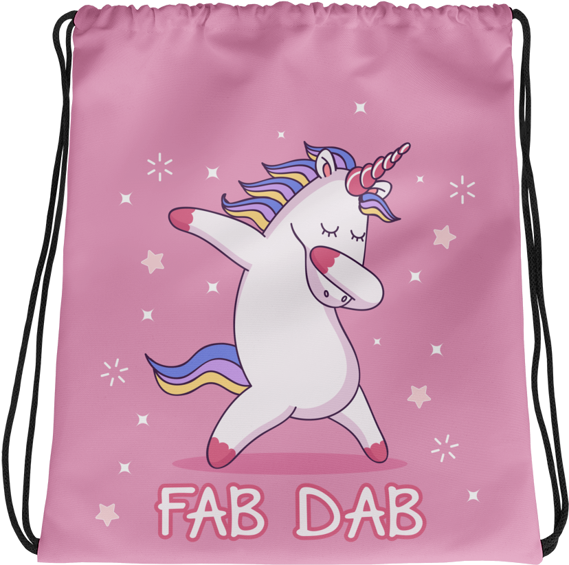 Image Of Fab Dab - Drawstring (1000x1000), Png Download