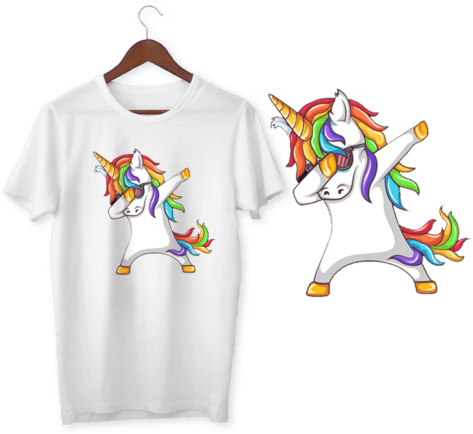 Camiseta Dabbing Unicorn - T-shirt (480x480), Png Download
