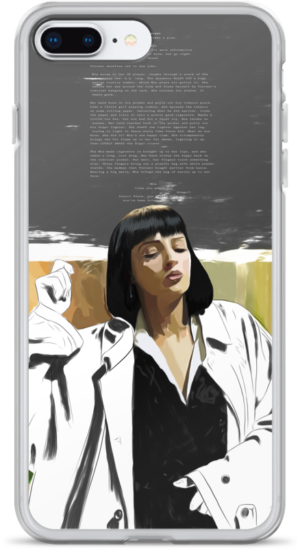 Iphone Case - Thurman Pulp Fiction (1000x1000), Png Download