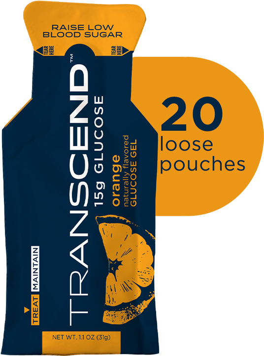 Transcend 15g Glucose Gel - Transcend Orange-flavoured Glucose Gels - 15gram Packets (800x1017), Png Download