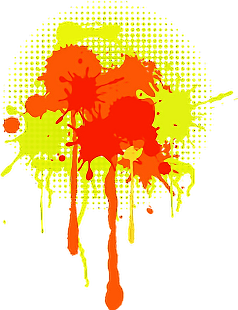 Report Abuse - Red And Yellow Splatter (490x638), Png Download