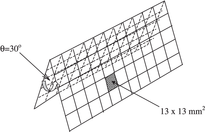 Schematic Of Metal Mesh For The Roughness Used In This - Metal (747x441), Png Download