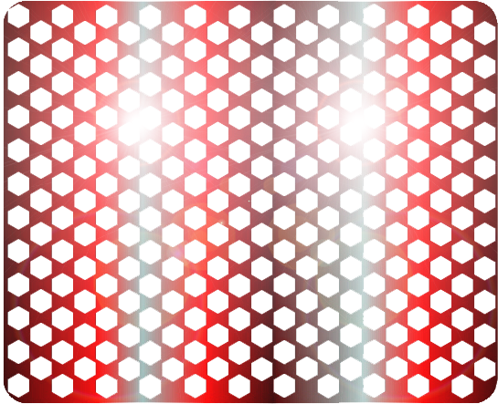 Red Metal Mesh - Optical Illusion (545x443), Png Download
