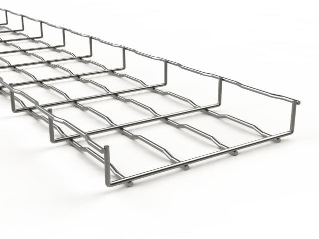 Wire Mesh Cable Tray Bfr H1,5" - Tray (640x480), Png Download