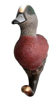 American Widgeon Natures Window - Nature's Window American Widgeon Decorative Coat Hook (350x350), Png Download