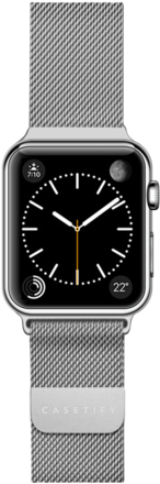 Stainless Steel Mesh Apple Watch Band - Casetify Stainless Steel Mesh Apple Watch Band (560x560), Png Download