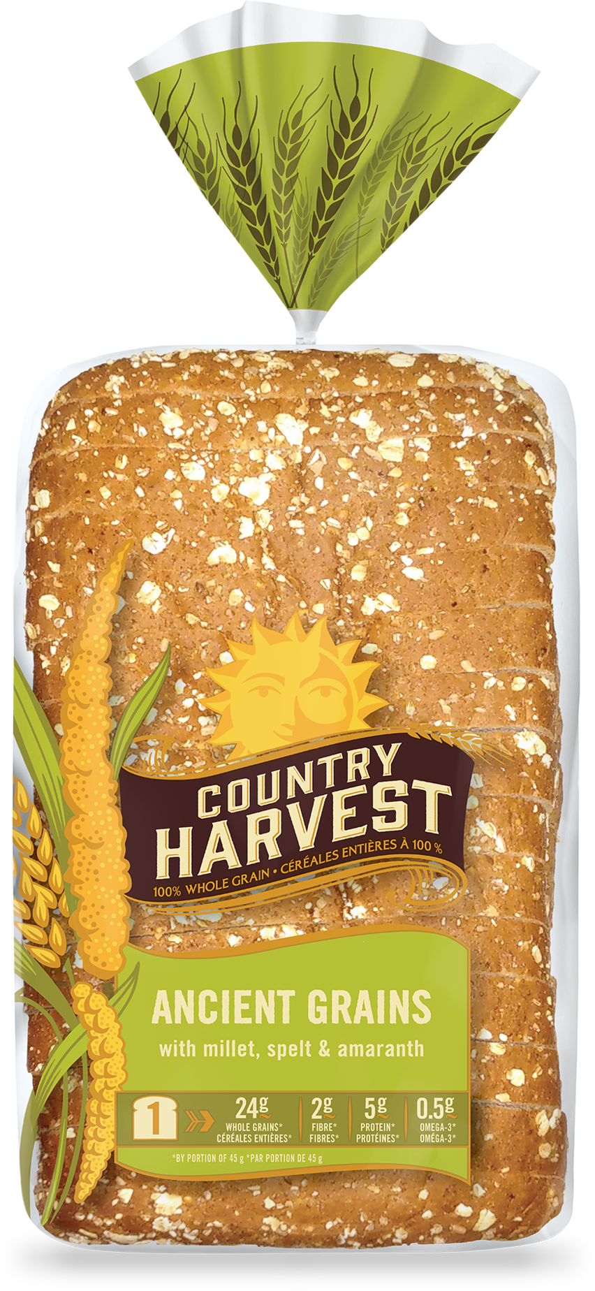 414146 Ch Ancientgrains 3d Face 03 Hr - Country Harvest Twelve Grain Bread (852x1848), Png Download