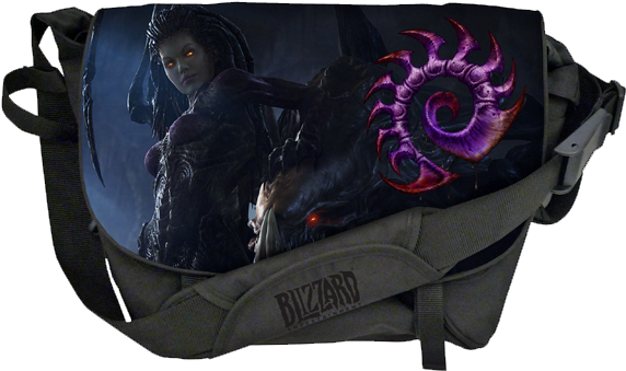 Starcraft® Ii Razer Messenger Bag - Razer Starcraft Ii Zerg Edition Messenger Bag (800x600), Png Download