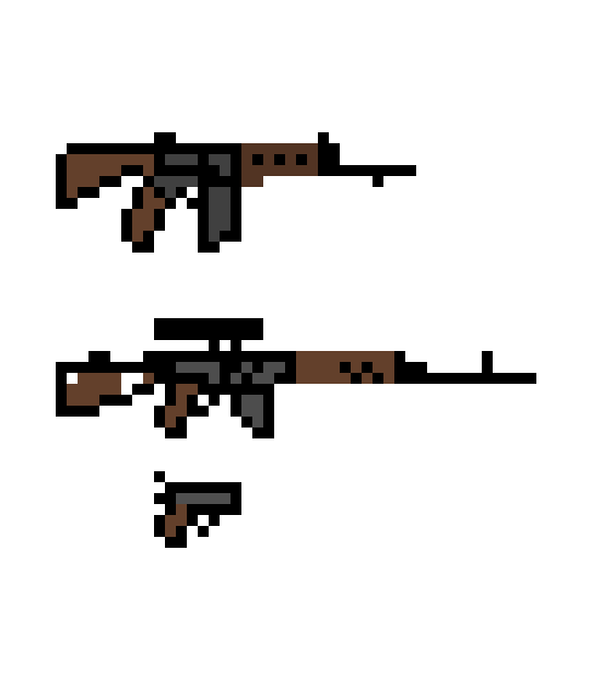 Fn Fal, Svd/dragonuv, M1911 - Fn Fal Pixel Art (550x650), Png Download