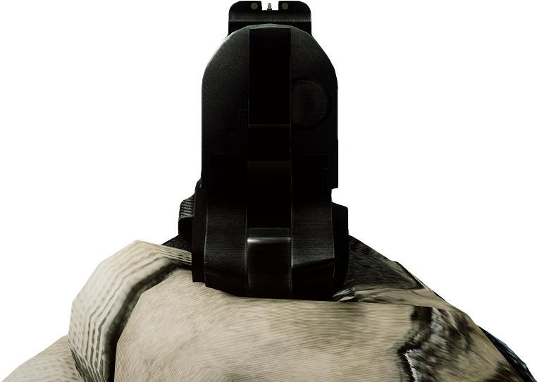 Wait Are There No Proper Iron Sights On The Pistols - Pistol Iron Sight Png (762x542), Png Download