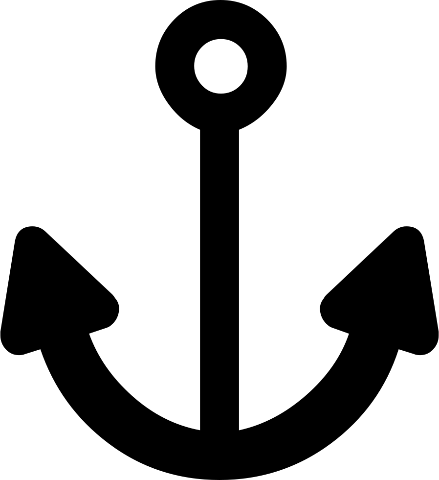Anchor Silhouette - - Flat Anchor Icon (898x980), Png Download
