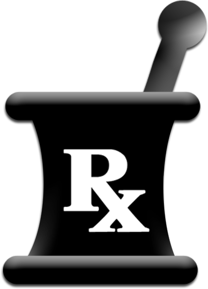 Mortar Pestle Black Shadowed Photograph - Doctor Rx (600x600), Png Download