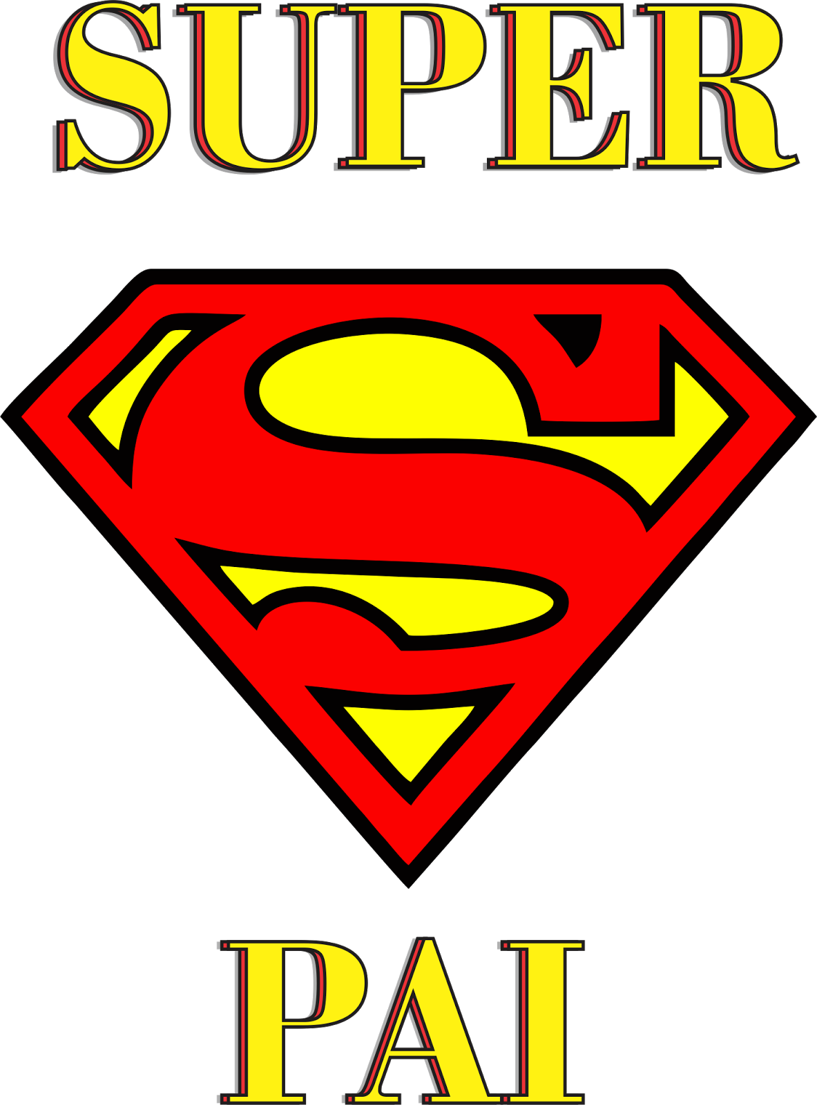Emblemas Super Pai Grátis Para Baixar - Printable Superman Logo (1183x1600), Png Download