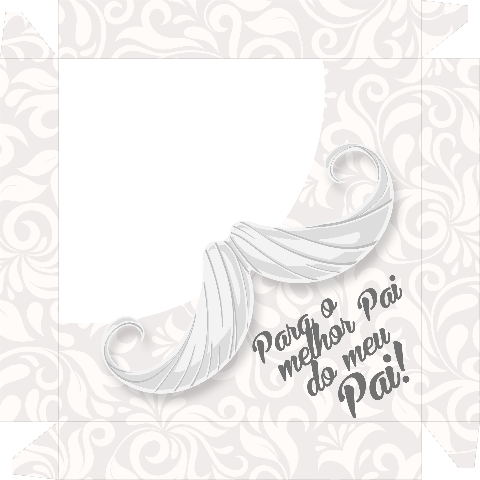 Caixa De Bombom Dia Dos Pais Mustache Branco Melhor (1967x1967), Png Download