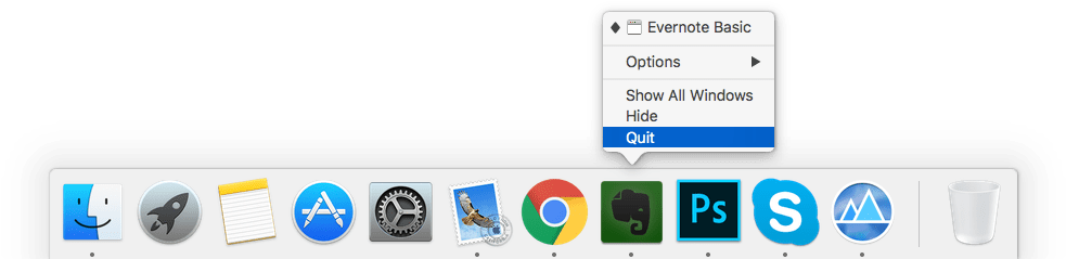 Uninstall Evernote Mac - Evernote Mac Dock (1004x238), Png Download