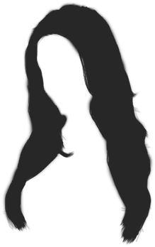 Hair Extension & Attach - Long Black Hair Clipart (400x400), Png Download
