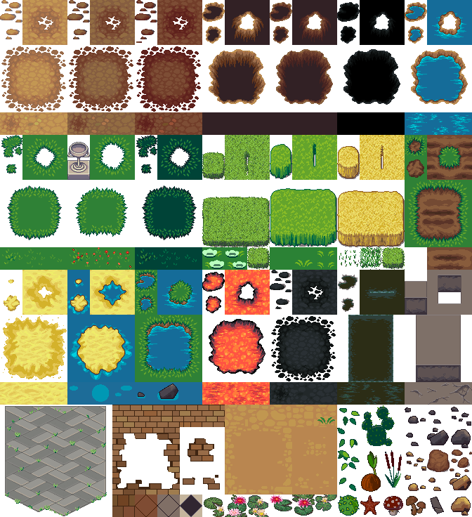 Preview - Terrain Tileset (672x736), Png Download