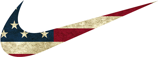 American Flag Nike Swoosh (600x600), Png Download