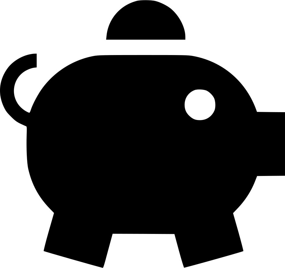 Piggy Bank Banking - Icon (980x920), Png Download