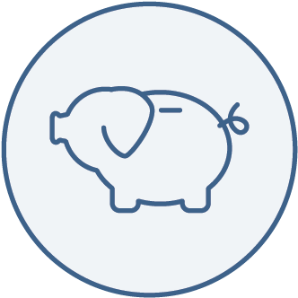 Piggy Bank Icon - Icon (417x418), Png Download