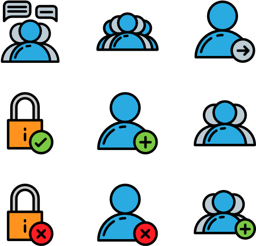 User Mega Pack Color - Web Linear Colored Icon Of About Free Psd (600x564), Png Download