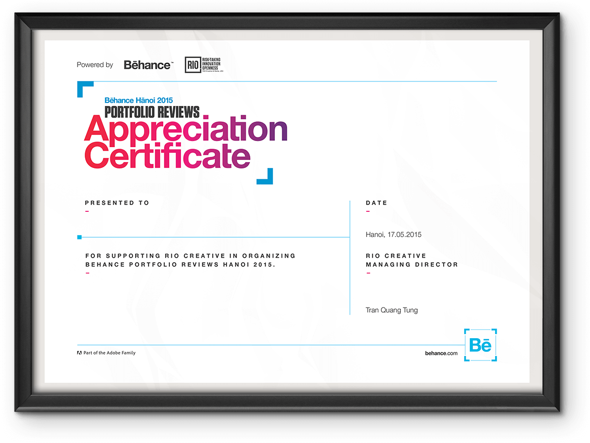 Certificate Show - Certificate Behance (1400x1050), Png Download