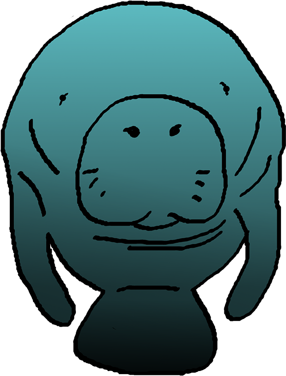 Manatee Clipart On Behance - Manatee Clipart (600x786), Png Download
