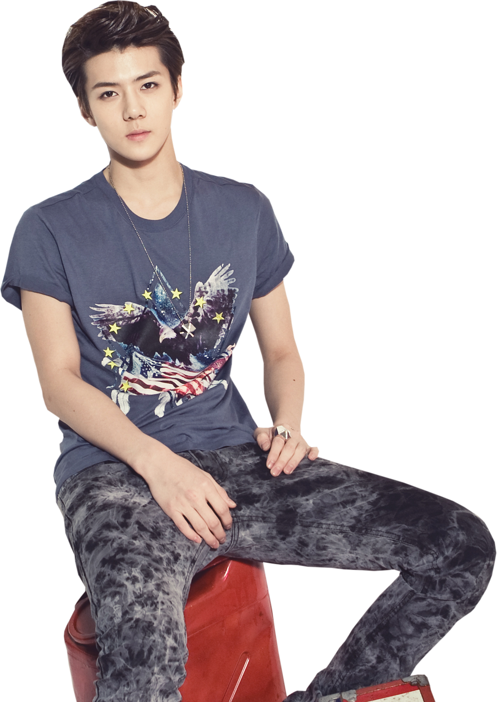 Dm16 - Exo Sehun Call Me Baby Hairstyle (1024x1445), Png Download