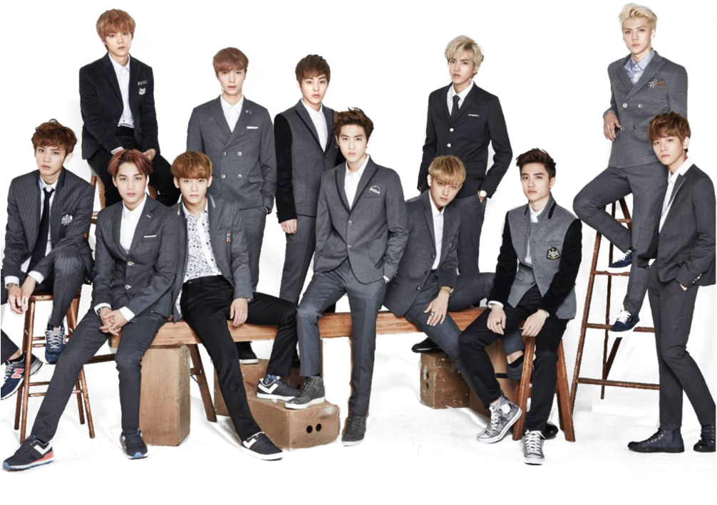 You Guys Are Daebak>< - Exo Ot12 Wallpaper Hd (1005x795), Png Download