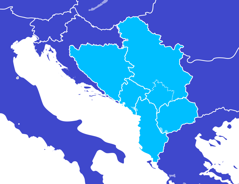Serbia Map By Wikimedia Commons - Eu Candidates (1000x769), Png Download