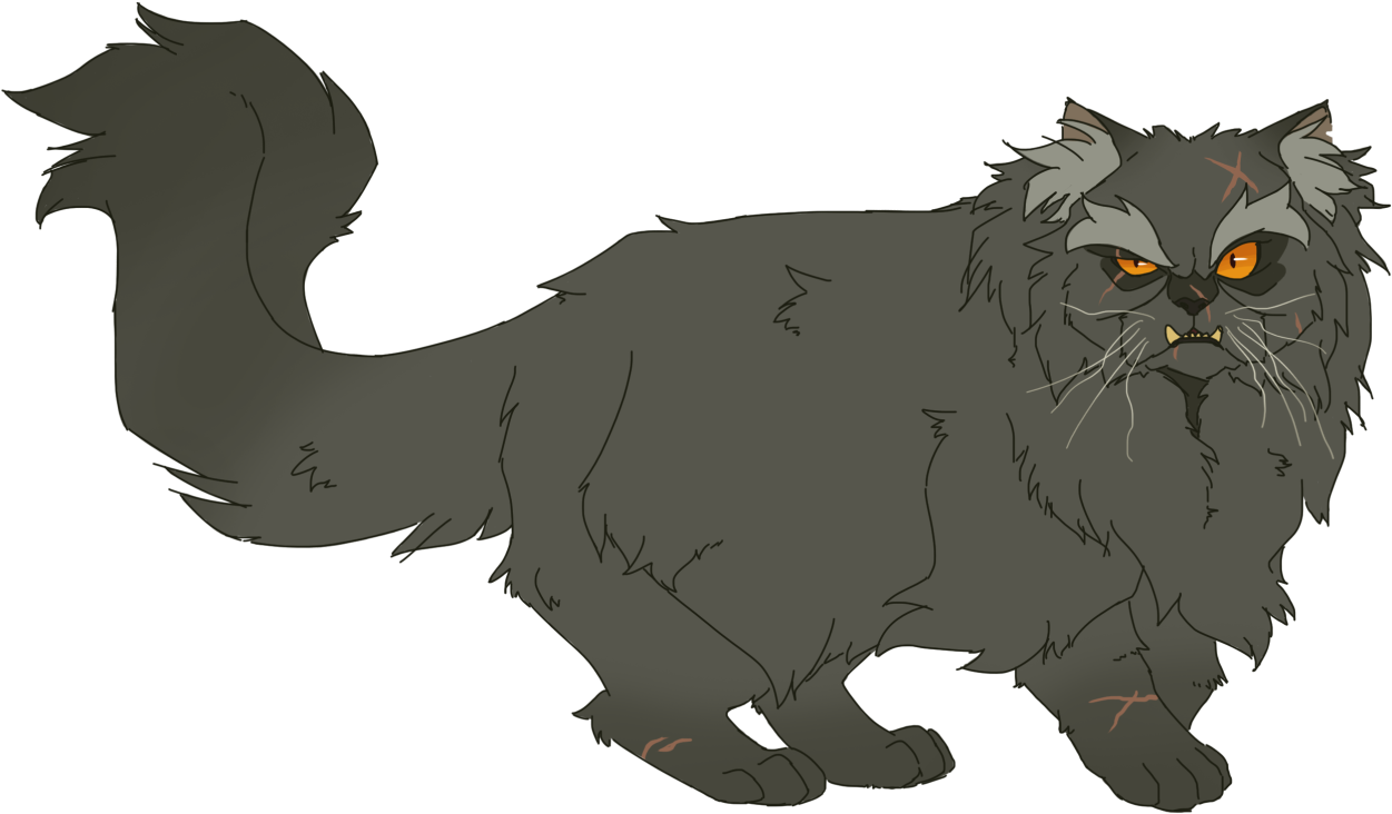 Black Cat Png Via Badgerclaw Of Shadowclan - Yellowfang Warrior Cat Designs (1280x781), Png Download